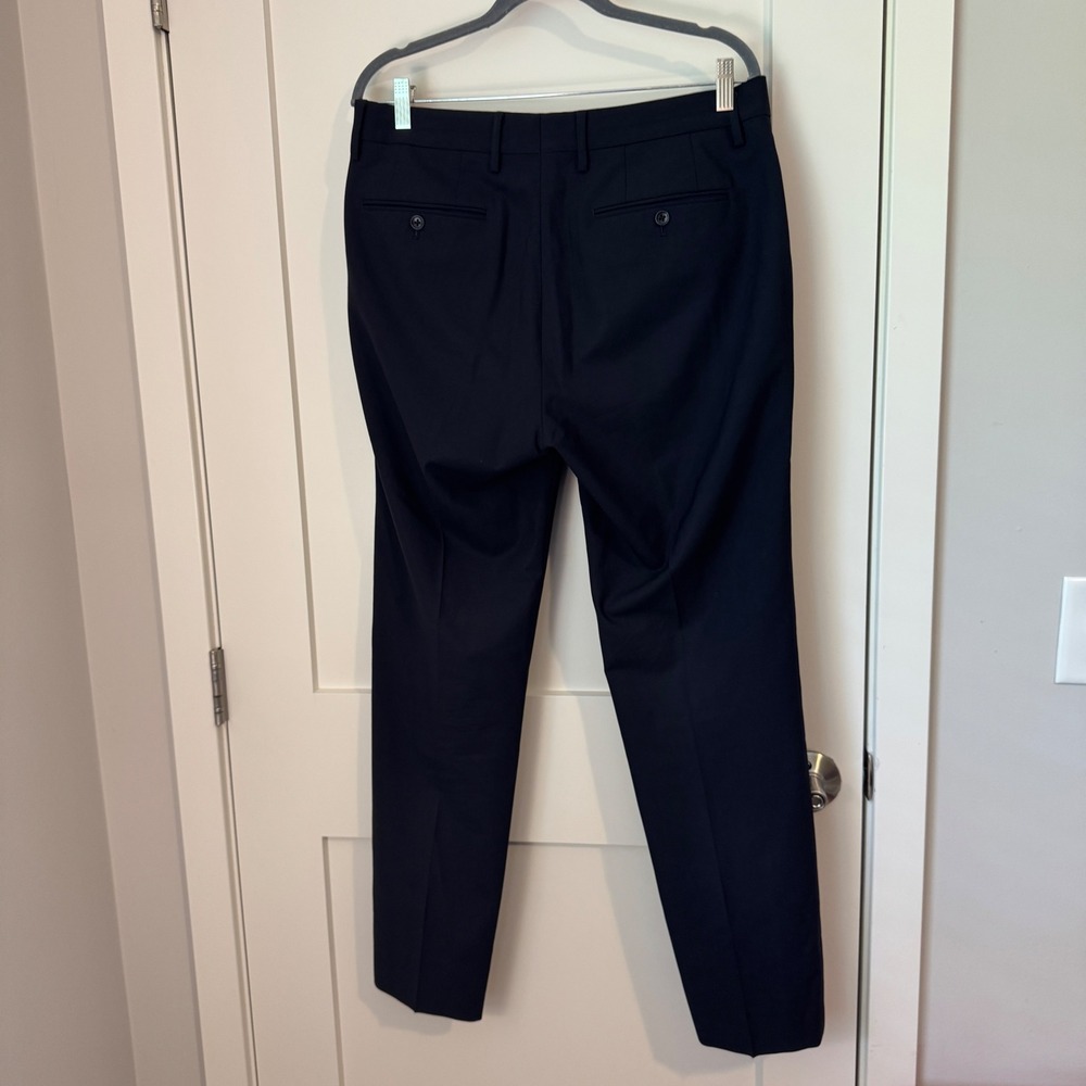 Bonobos Slim Fit Navy Blue Dress Pants Mens 32x32 Flat Front Trousers